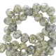 Top Glas Facett Glasschliffperlen 3x2mm rondellen Black diamond-pearl shine coating